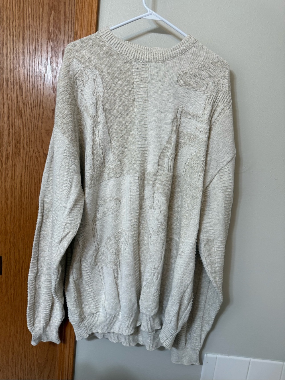 Shenandoah Vintage Men's Knit Golf Sweater Beige Size XXL Tall